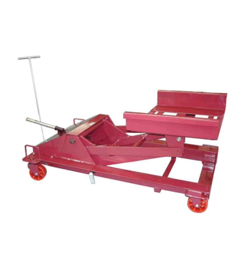 Macaco hidráulico universal para caixa de câmbio de caminhões médios e pesados. bandeja com laterais móveis. RAVEN-102400
