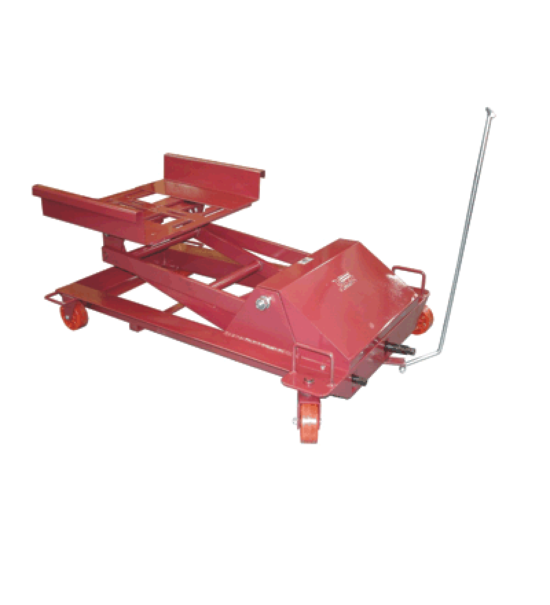 Macaco mecânico universal para caixa de câmbio de caminhões médios e pesados. Bandeja com laterais móveis. RAVEN-102501