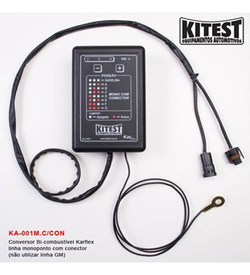Conversor bi-combustível karflex linha monoponto com conector(não utilizar linha GM)