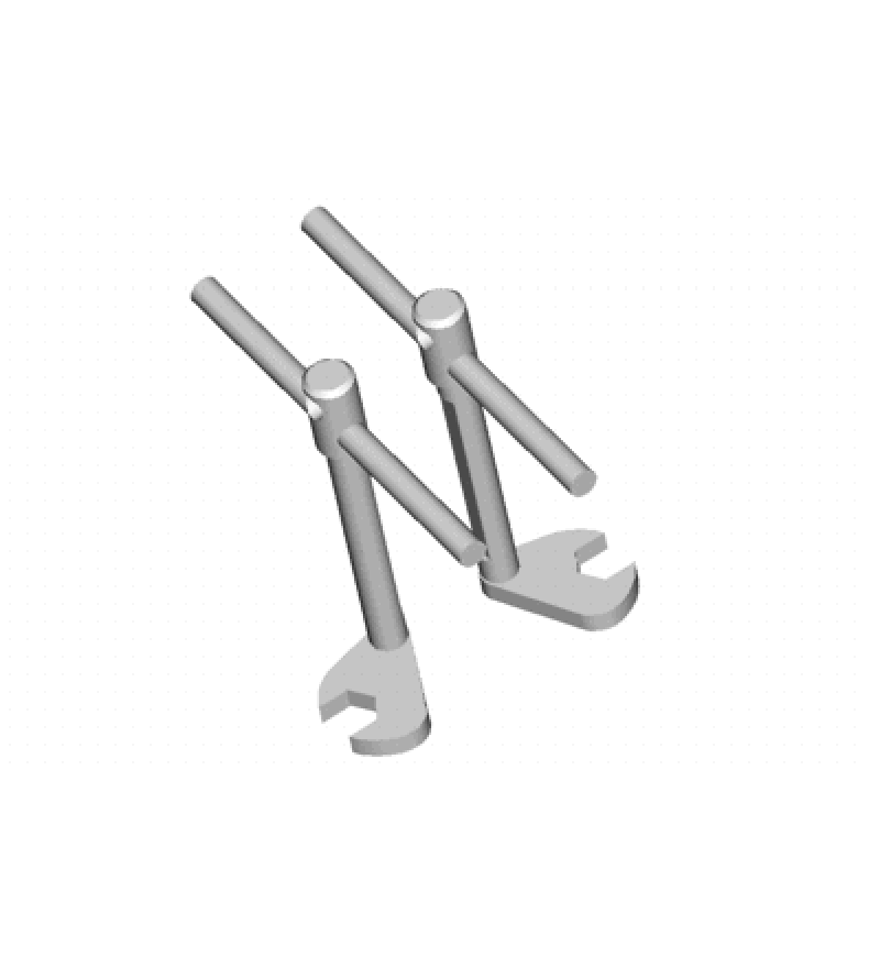 Conjunto com 2 chaves de 14mm para regular válvulas do motor OM-355. RAVEN 711019