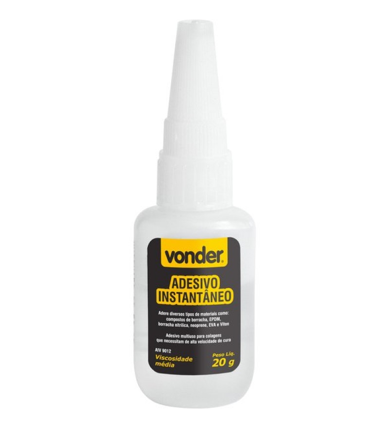 Adesivo Instantâneo, Aiv 9012, com 20 G, Vonder