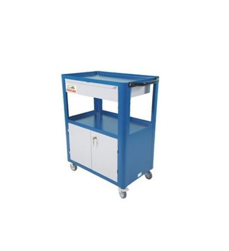 Carrinho Semi Fechado com 01 Gaveta - FERCAR 05