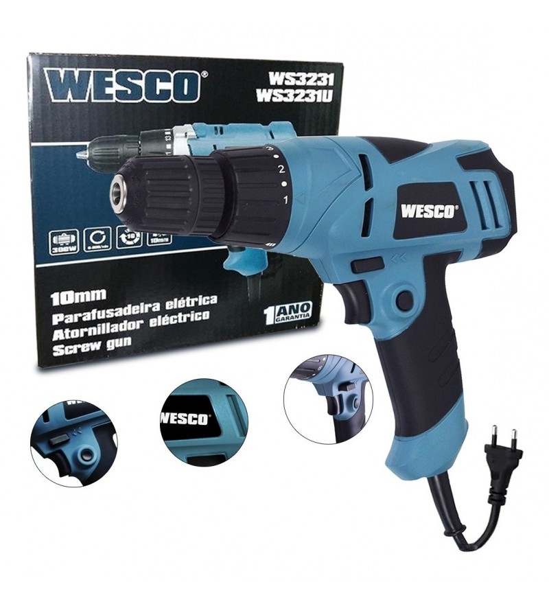 Parafusadeira Furadeira 300w 3/8'' Ws3231 Wesco 220v