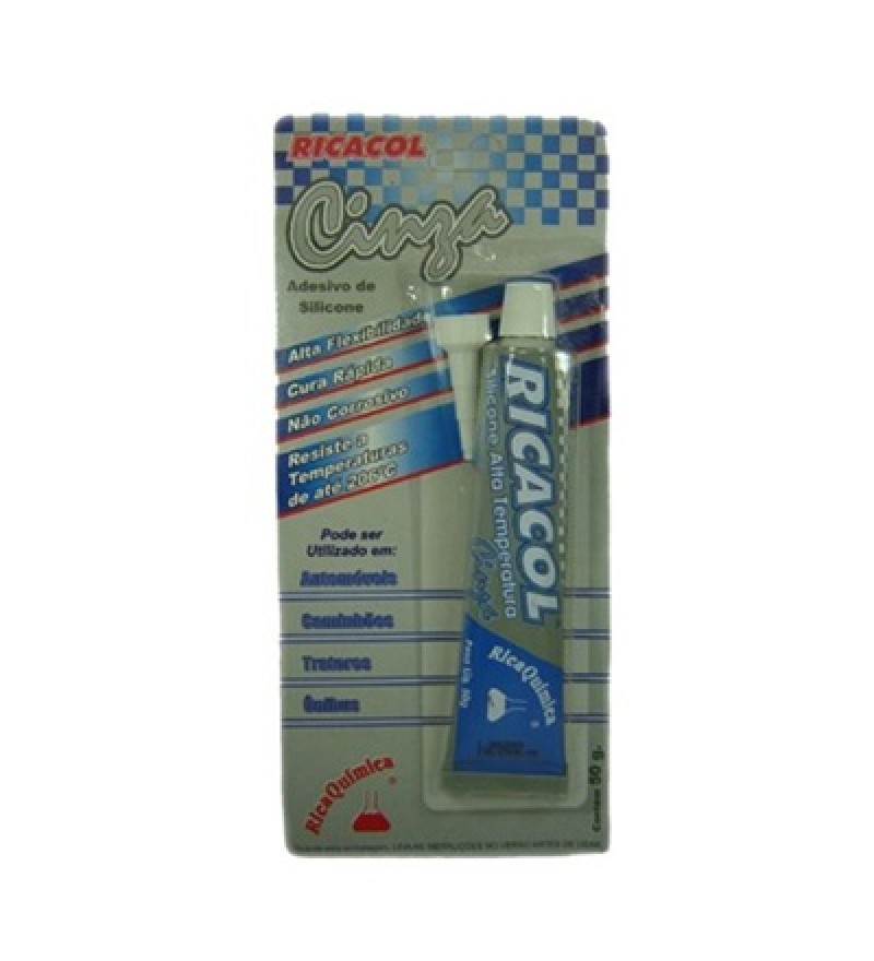 Silicone cinza alta temperatura. RICACOL